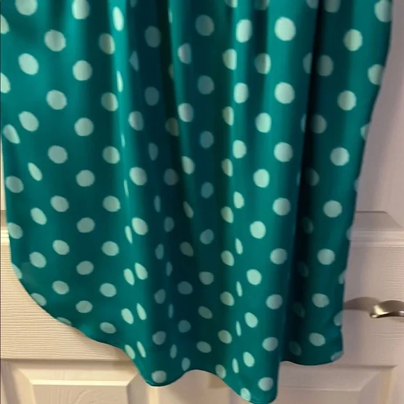 LC Lauren Conrad Teal Polka Dot Top - Picture 2 of 2